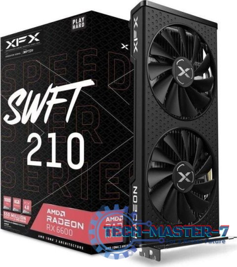 Karta graficzna XFX Radeon RX 6600 SPEEDSTER SWFT210 CORE Gaming 8GB GDDR6 (RX-66XL8LFDQ) Karta graficzna XFX Radeon RX 6600 SPEEDSTER SWFT210 CORE Gaming 8GB GDDR6 (RX-66XL8LFDQ)