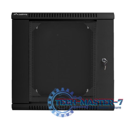 Szafa instalacyjna wisząca dwusekcyjna 19'' 12U 600X600mm czarna Szafa instalacyjna wisząca dwusekcyjna 19'' 12U 600X600mm czarna