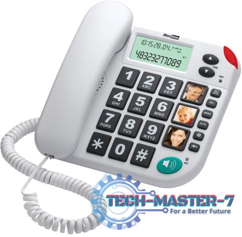 Telefon przewodowy MAXCOM KXT 480 Biały Telefon przewodowy MAXCOM KXT 480 Biały