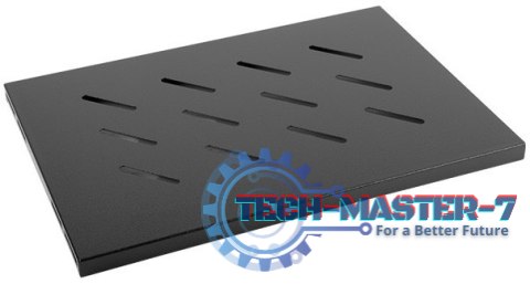 Półka do szaf 19'' 600mm 1U 465x300mm czarna Półka do szaf 19'' 600mm 1U 465x300mm czarna