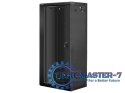 Szafa instalacyjna wisząca 19'' 27U 600X450mm czarna (drzwi szklane) Szafa instalacyjna wisząca 19'' 27U 600X450mm czarna (drzwi szklane)