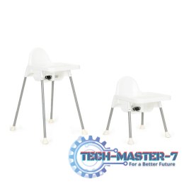 Krzesełko fotelik do karmienia 2w1 ECOTOYS biały ECOTOYS