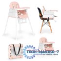 Krzesełko fotelik do karmienia dzieci 3w1 składany ECOTOYS ECOTOYS