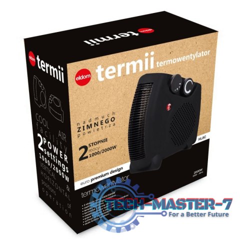 Termowentylator top grzejnik farelka 2000W ELDOM HL8C czarny ELDOM Termowentylator top grzejnik farelka 2000W ELDOM HL8C czarny ELDOM