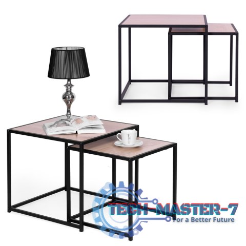 Zestaw stolików kawowych 2 szt. lofotwy design ModernHome Zestaw stolików kawowych 2 szt. lofotwy design ModernHome