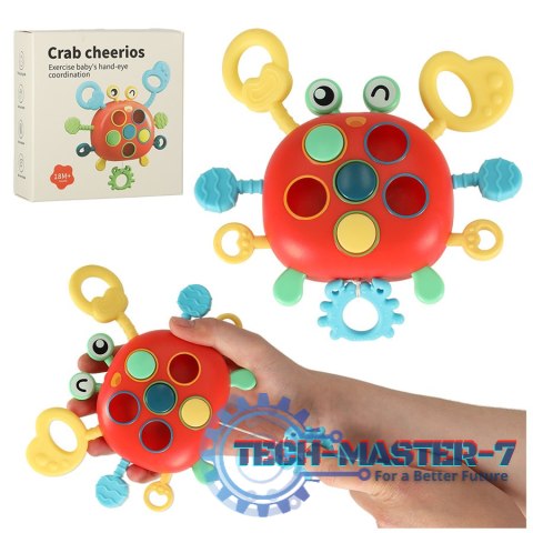 Gryzak dla dzieci zabawka sensoryczna montessori krab Gryzak dla dzieci zabawka sensoryczna montessori krab