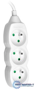 Listwa zasilająca TRACER Power Cord 1.5 m (3 gniazda Biały) TRALIS44613 Listwa zasilająca TRACER Power Cord 1.5 m (3 gniazda Biały) TRALIS44613