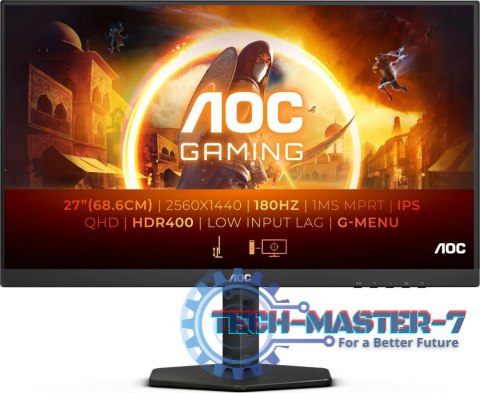 Monitor AOC Q27G4X (27" /IPS /180Hz /2560 x 1440 /Czarny) Monitor AOC Q27G4X (27" /IPS /180Hz /2560 x 1440 /Czarny)