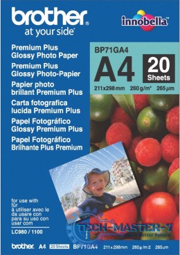 Papier BROTHER Innobella 260g A4 Błyszczący BP71GA4