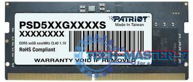 Pamięć PATRIOT (SODIMM/DDR5/32 GB/5600MHz/1.1V/46CL/SINGLE) Pamięć PATRIOT (SODIMM/DDR5/32 GB/5600MHz/1.1V/46CL/SINGLE)