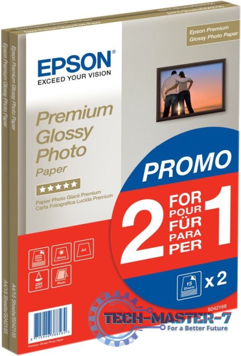 Papier EPSON Premium Glossy Photo Paper 255g A4 30 ark C13S042169 Papier EPSON Premium Glossy Photo Paper 255g A4 30 ark C13S042169