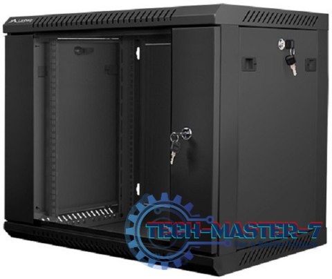 Szafa instalacyjna wisząca 19'' 9U 600X450mm czarna (drzwi szklane) Szafa instalacyjna wisząca 19'' 9U 600X450mm czarna (drzwi szklane)
