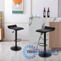 Hoker stołek barowy obrotowy podnóżek regulacja wysokości czarny ekoskóra ModernHome ModernHome Hoker stołek barowy obrotowy podnóżek regulacja wysokości czarny ekoskóra ModernHome ModernHome