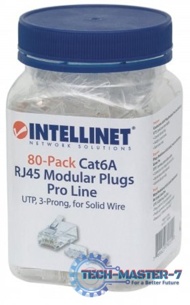 INTELLINET NETWORK SOLUTIONS Wtyk modularny RJ45 8P8C Cat6A UTP Wtyk INTELLINET NETWORK SOLUTIONS Wtyk modularny RJ45 8P8C Cat6A UTP Wtyk