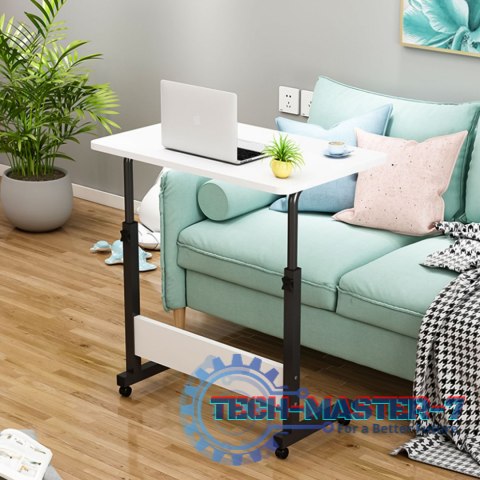 Stolik pod laptopa z kółkami biurko dostawiane do fotela kanapy - białe ModernHome Stolik pod laptopa z kółkami biurko dostawiane do fotela kanapy - białe ModernHome