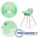 Fotelik krzesełko do karmienia dzieci 2w1 zielony ECOTOYS ECOTOYS