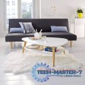 Nowoczesny stolik kawowy półka drewniane nogi biały ModernHome ModernHome Nowoczesny stolik kawowy półka drewniane nogi biały ModernHome ModernHome