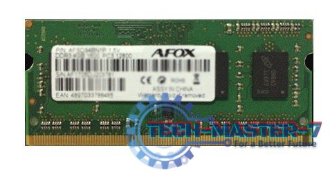 Pamięć AFOX (SODIMM/DDR3L/4 GB/1600MHz/SINGLE) Pamięć AFOX (SODIMM/DDR3L/4 GB/1600MHz/SINGLE)