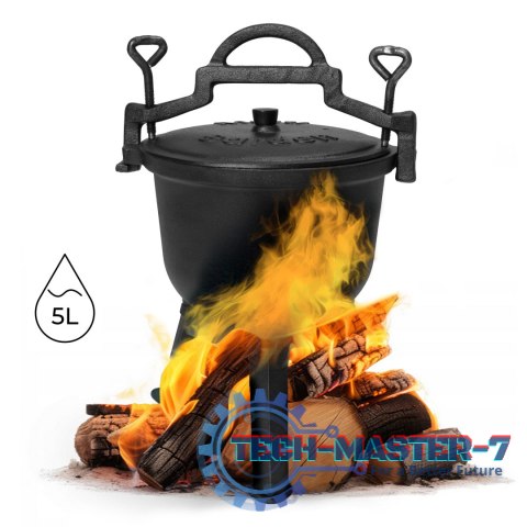 Kociołek żeliwny stojący 5L garnek myśliwski ognisko grill MultiGarden MULTI GARDEN Kociołek żeliwny stojący 5L garnek myśliwski ognisko grill MultiGarden MULTI GARDEN
