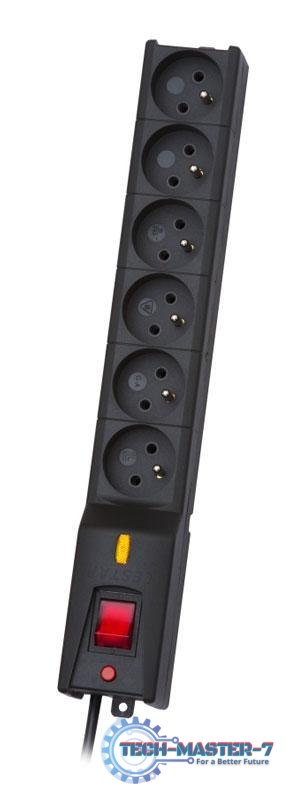 Listwa zasilająca LESTAR LX610 1.5m 6 gniazd Czarny LX610_1.5_BLACK Listwa zasilająca LESTAR LX610 1.5m 6 gniazd Czarny LX610_1.5_BLACK