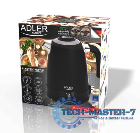 Czajnik ADLER z regulacją temperatury AD 1295B (1.7L /2200W /Czarno-srebrny ) Czajnik ADLER z regulacją temperatury AD 1295B (1.7L /2200W /Czarno-srebrny )