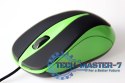 Mysz optyczna 800dpi czarno-zielona MT1091G Mysz optyczna 800dpi czarno-zielona MT1091G
