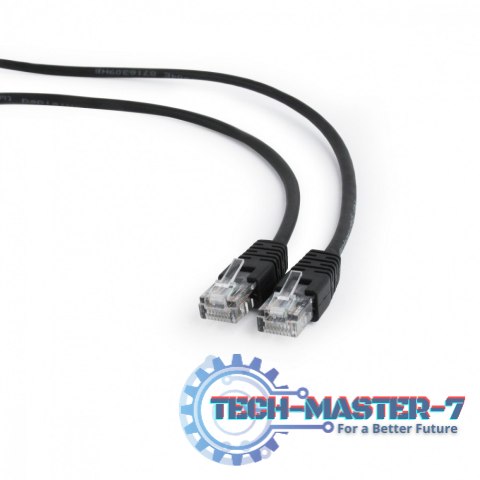Patch cord kat.5e osłonka zalewana 3M czarny Patch cord kat.5e osłonka zalewana 3M czarny