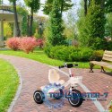 Rowerek trójkołowy antypoślizgowe uchwyty dzwonek koszyk beżowy ECOTOYS ECOTOYS Rowerek trójkołowy antypoślizgowe uchwyty dzwonek koszyk beżowy ECOTOYS ECOTOYS