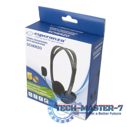 Słuchawki stereo z mikrofonem i regulacją głośności EH102 Słuchawki stereo z mikrofonem i regulacją głośności EH102