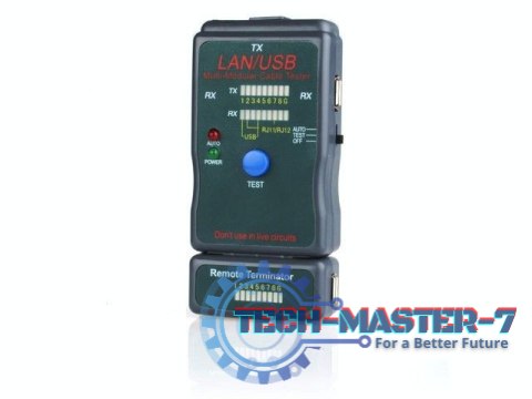Tester diodowy kabli RJ4 5,RJ11,UTP,STP,USB AA/AB Tester diodowy kabli RJ4 5,RJ11,UTP,STP,USB AA/AB