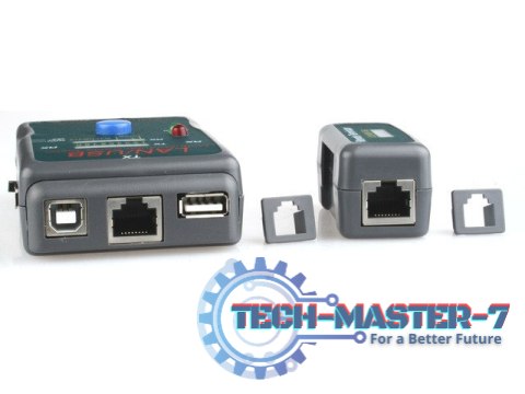 Tester diodowy kabli RJ4 5,RJ11,UTP,STP,USB AA/AB Tester diodowy kabli RJ4 5,RJ11,UTP,STP,USB AA/AB