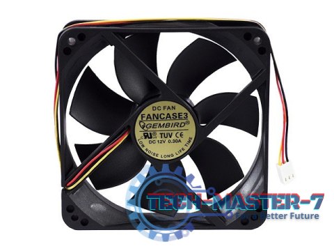 Wentylator 120x120x25mm 3-pin BALL obud/zasilacz Wentylator 120x120x25mm 3-pin BALL obud/zasilacz