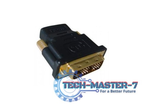 Adapter HDMI(F)->DVI(M) pozłacane końcówki Adapter HDMI(F)->DVI(M) pozłacane końcówki