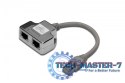 Adapter RJ45 na kablu / 2x gniazdo RJ45 ekran