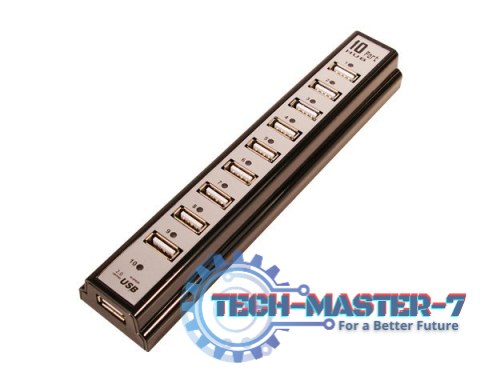 HUB USB 2.0 10-portów z zasilaczem HUB USB 2.0 10-portów z zasilaczem