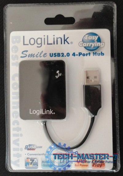 HUB USB 2.0 4-portowy 'Smile' - czarny UA0139 HUB USB 2.0 4-portowy 'Smile' - czarny UA0139