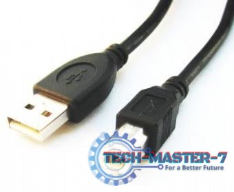 Kabel USB 2.0 typu AB AM-BM 3m czarny Kabel USB 2.0 typu AB AM-BM 3m czarny