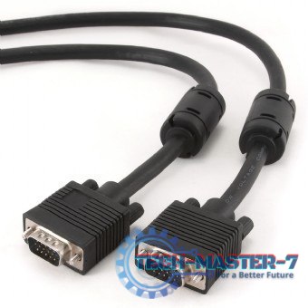 Kabel VGA 15M/15M EKRAN+FERRYT 10M BLACK Kabel VGA 15M/15M EKRAN+FERRYT 10M BLACK