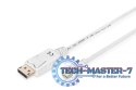 Kabel połączeniowy Displayport 4K 60Hz UHD Typ miniDP/DP M/M biały 2m Kabel połączeniowy Displayport 4K 60Hz UHD Typ miniDP/DP M/M biały 2m
