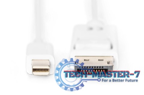 Kabel połączeniowy Displayport 4K 60Hz UHD Typ miniDP/DP M/M biały 2m Kabel połączeniowy Displayport 4K 60Hz UHD Typ miniDP/DP M/M biały 2m