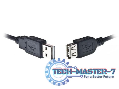 Przedluzacz USB 2.0 typu AM-AF 3m czarny Przedluzacz USB 2.0 typu AM-AF 3m czarny
