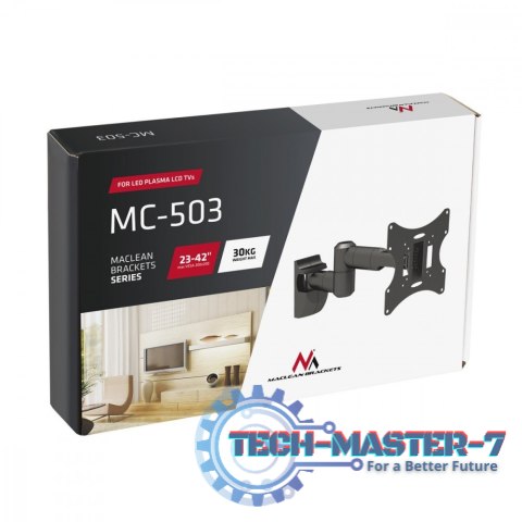 Uchwyt do telewizora lub monitora 23-42" 30 kg uniwersalny MC-503A B czarny max vesa 200x200 Uchwyt do telewizora lub monitora 23-42" 30 kg uniwersalny MC-503A B czarny max vesa 200x200