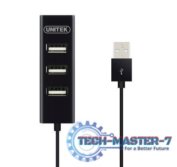 Hub 4x USB 2.0, Y-2140, Ladowanie tel., czarny Hub 4x USB 2.0, Y-2140, Ladowanie tel., czarny