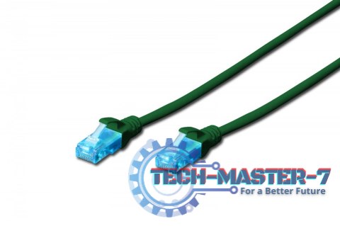 Patch cord U/UTP kat.5e PVC 10m Zielony Patch cord U/UTP kat.5e PVC 10m Zielony