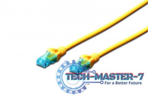 Patch cord U/UTP kat.5e PVC 5m żółty Patch cord U/UTP kat.5e PVC 5m żółty