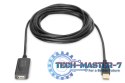 Przedłużacz/Extender USB 2.0 HighSpeed Typ USB A/USB A M/Ż aktywny, czarny 5m Przedłużacz/Extender USB 2.0 HighSpeed Typ USB A/USB A M/Ż aktywny, czarny 5m