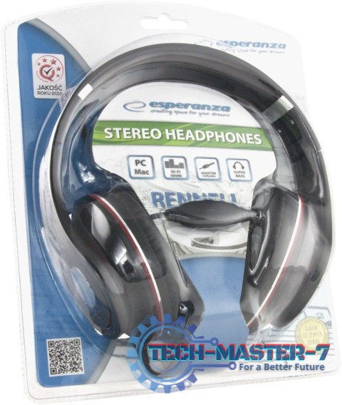 SŁUCHAWKI AUDIO STEREO RENELL EH141K CZARNE SŁUCHAWKI AUDIO STEREO RENELL EH141K CZARNE