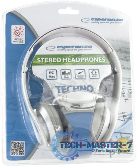 SŁUCHAWKI AUDIO STEREO TECHNO EH145W BIAŁE SŁUCHAWKI AUDIO STEREO TECHNO EH145W BIAŁE