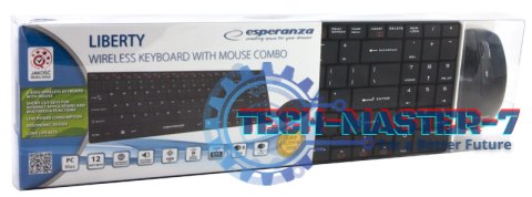 ZESTAW BEZPRZEWODOWY KLAWIATURA SLIM + MYSZ 2,4 GHz EK122K LIBERTY CZARNY ZESTAW BEZPRZEWODOWY KLAWIATURA SLIM + MYSZ 2,4 GHz EK122K LIBERTY CZARNY