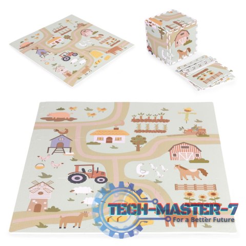 Duża mata piankowa EVA dla dzieci Farma 90,5x90,5 cm 21 el. ECOTOYS ECOTOYS Duża mata piankowa EVA dla dzieci Farma 90,5x90,5 cm 21 el. ECOTOYS ECOTOYS